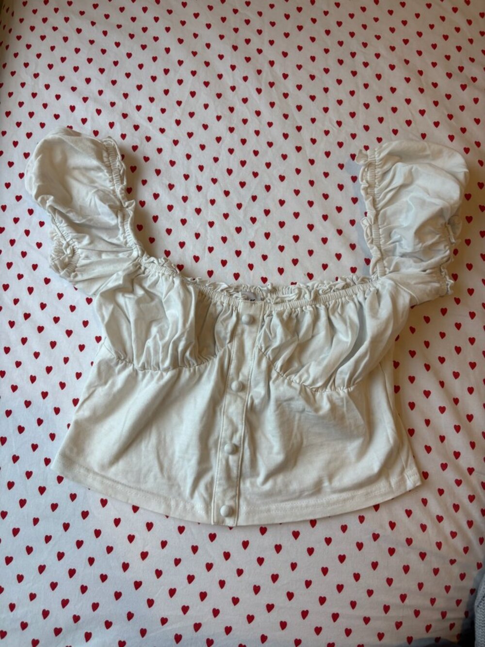 Princess Polly Button-Up Crop Top (size 2)